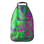 Neon Green Pink Psychedelic Trippy Print Car Seat Organizers