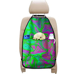 Neon Green Pink Psychedelic Trippy Print Car Seat Organizers