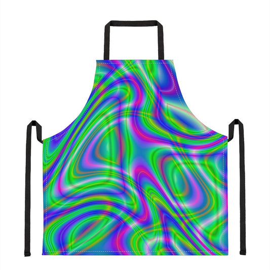 Neon Green Psychedelic Trippy Print Apron