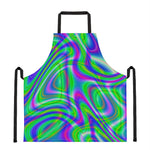 Neon Green Psychedelic Trippy Print Apron