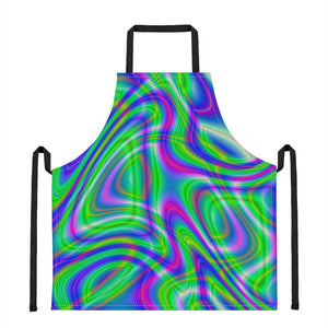 Neon Green Psychedelic Trippy Print Apron