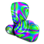 Neon Green Psychedelic Trippy Print Boxing Gloves