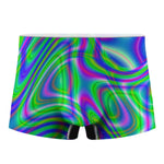 Neon Green Psychedelic Trippy Print Men's Boxer Briefs