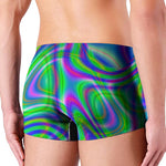 Neon Green Psychedelic Trippy Print Men's Boxer Briefs