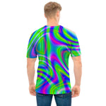 Neon Green Psychedelic Trippy Print Men's T-Shirt