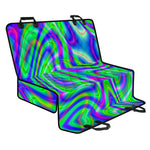 Neon Green Psychedelic Trippy Print Pet Car Back Seat Cover