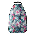 Neon Hibiscus Tropical Pattern Print Car Seat Organizers