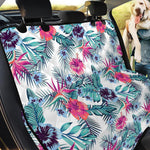 Neon Hibiscus Tropical Pattern Print Pet Car Back Seat Cover