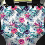 Neon Hibiscus Tropical Pattern Print Pet Car Back Seat Cover