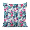 Neon Hibiscus Tropical Pattern Print Pillow Cover
