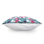Neon Hibiscus Tropical Pattern Print Pillow Cover