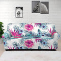 Neon Hibiscus Tropical Pattern Print Sofa Cover