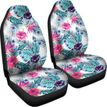Neon Hibiscus Tropical Pattern Print Universal Fit Car Seat Covers