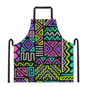 Neon Native Aztec Pattern Print Apron