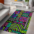 Neon Native Aztec Pattern Print Floor Mat