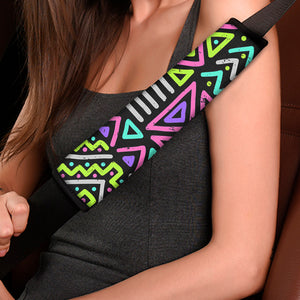 Neon Native Aztec Pattern Print Car Seat Belt Covers