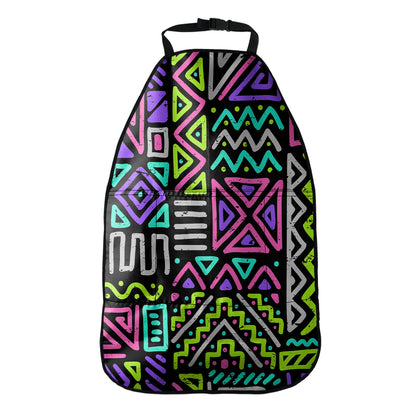 Neon Native Aztec Pattern Print Car Seat Organizers