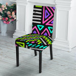 Neon Native Aztec Pattern Print Dining Chair Slipcover