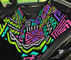 Neon Native Aztec Pattern Print Pet Car Back Seat Cover