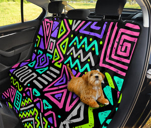 Neon Native Aztec Pattern Print Pet Car Back Seat Cover