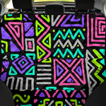 Neon Native Aztec Pattern Print Pet Car Back Seat Cover