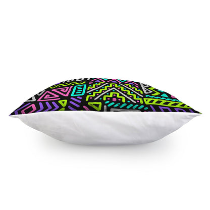 Neon Native Aztec Pattern Print Pillow Cover