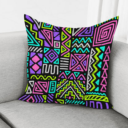 Neon Native Aztec Pattern Print Pillow Cover