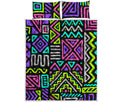 Neon Native Aztec Pattern Print Quilt Bed Set