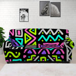 Neon Native Aztec Pattern Print Sofa Cover