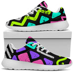 Neon Native Aztec Pattern Print Sport Shoes GearFrost