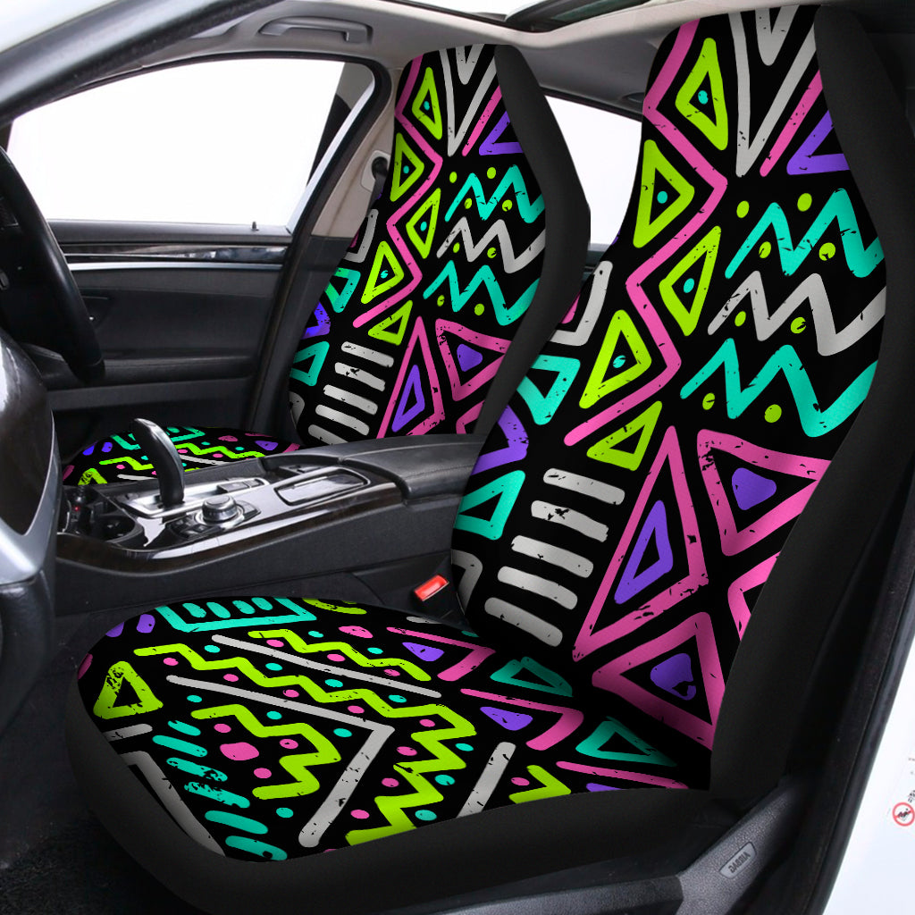 Neon Native Aztec Pattern Print Universal Fit Car Seat Covers