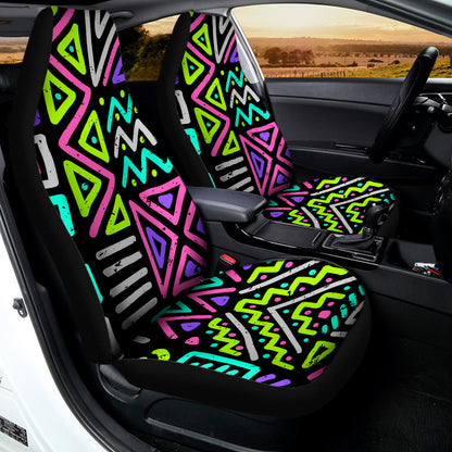 Neon Native Aztec Pattern Print Universal Fit Car Seat Covers