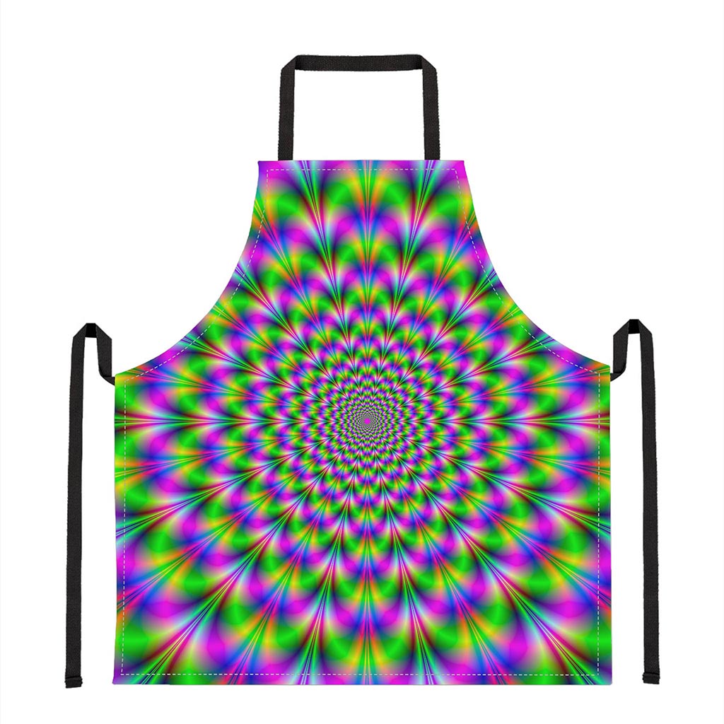 Neon Psychedelic Optical Illusion Apron