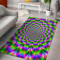 Neon Psychedelic Optical Illusion Floor Mat