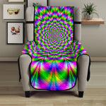 Neon Psychedelic Optical Illusion Armchair Protector