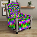 Neon Psychedelic Optical Illusion Armchair Protector