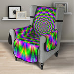 Neon Psychedelic Optical Illusion Armchair Protector