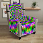 Neon Psychedelic Optical Illusion Armchair Protector