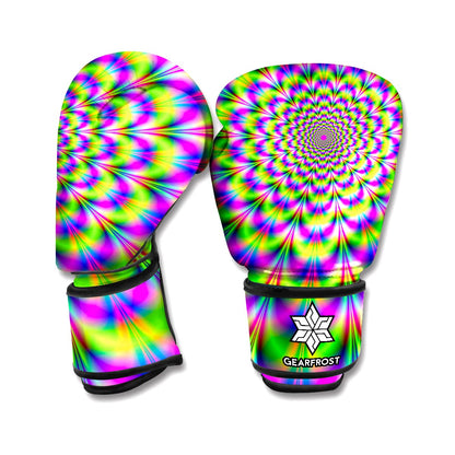 Neon Psychedelic Optical Illusion Boxing Gloves