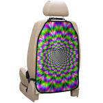 Neon Psychedelic Optical Illusion Car Seat Organizers
