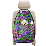Neon Psychedelic Optical Illusion Car Seat Organizers