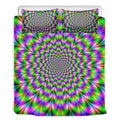 Neon Psychedelic Optical Illusion Duvet Cover Bedding Set