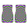 Neon Psychedelic Optical Illusion Front Car Floor Mats