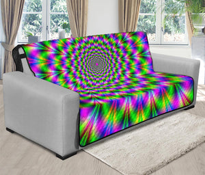 Neon Psychedelic Optical Illusion Futon Protector