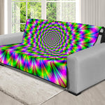 Neon Psychedelic Optical Illusion Futon Protector