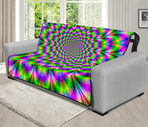 Neon Psychedelic Optical Illusion Futon Protector