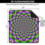 Neon Psychedelic Optical Illusion Futon Protector