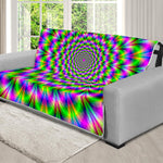 Neon Psychedelic Optical Illusion Futon Protector