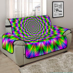 Neon Psychedelic Optical Illusion Half Sofa Protector