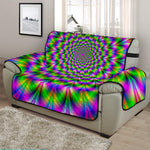 Neon Psychedelic Optical Illusion Half Sofa Protector